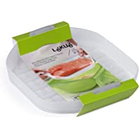 Lékué Bandeja para Estuche De Vapor Hondo- Transparente 1-2 Personas- Silicona
